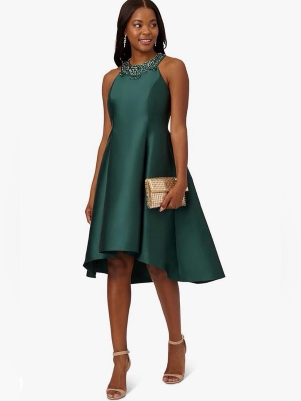 Adrianna Papell Women's Mikado Fit&Flare
Party Dress Adrianna Papell